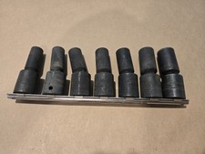Mac Tools 12 Drive 13mm-19mm 6pt Metric Deep Impact Swivel Sockets Set Read Ad