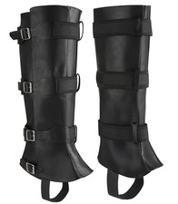 Men's Costume Boot Covers, Women's Halloween Pirate Shoe Covers Black