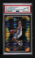 2019 Select FOTL Neon Orange Pulsar Prizm 11/13 De'Aaron Fox PSA 10 GEM MT 16m4