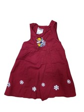 Vtg Y2K Disney Winnie The Pooh Eeyore Embroidered Dress Size 18months 90s Winter