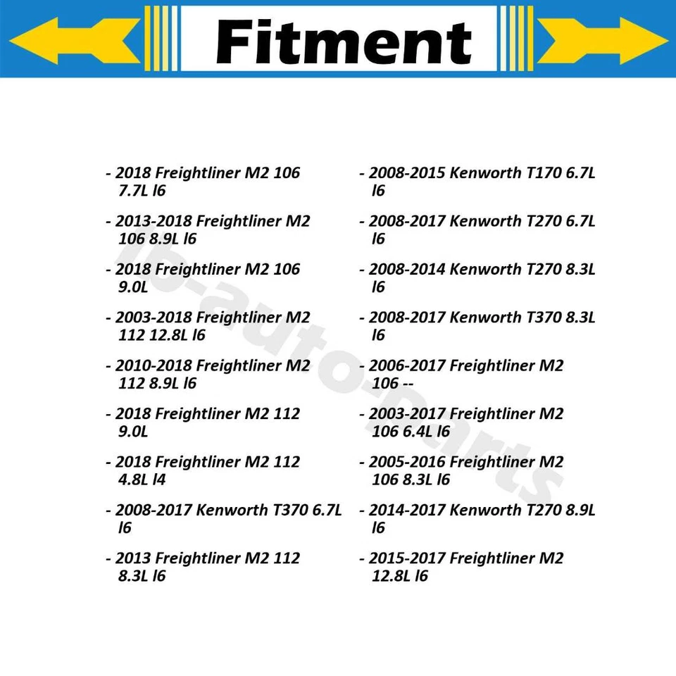Juego de pastillas de freno de disco delanteras traseras 2 piezas para Freightliner M2 106 2018 9,0 L Foto 3 de 4