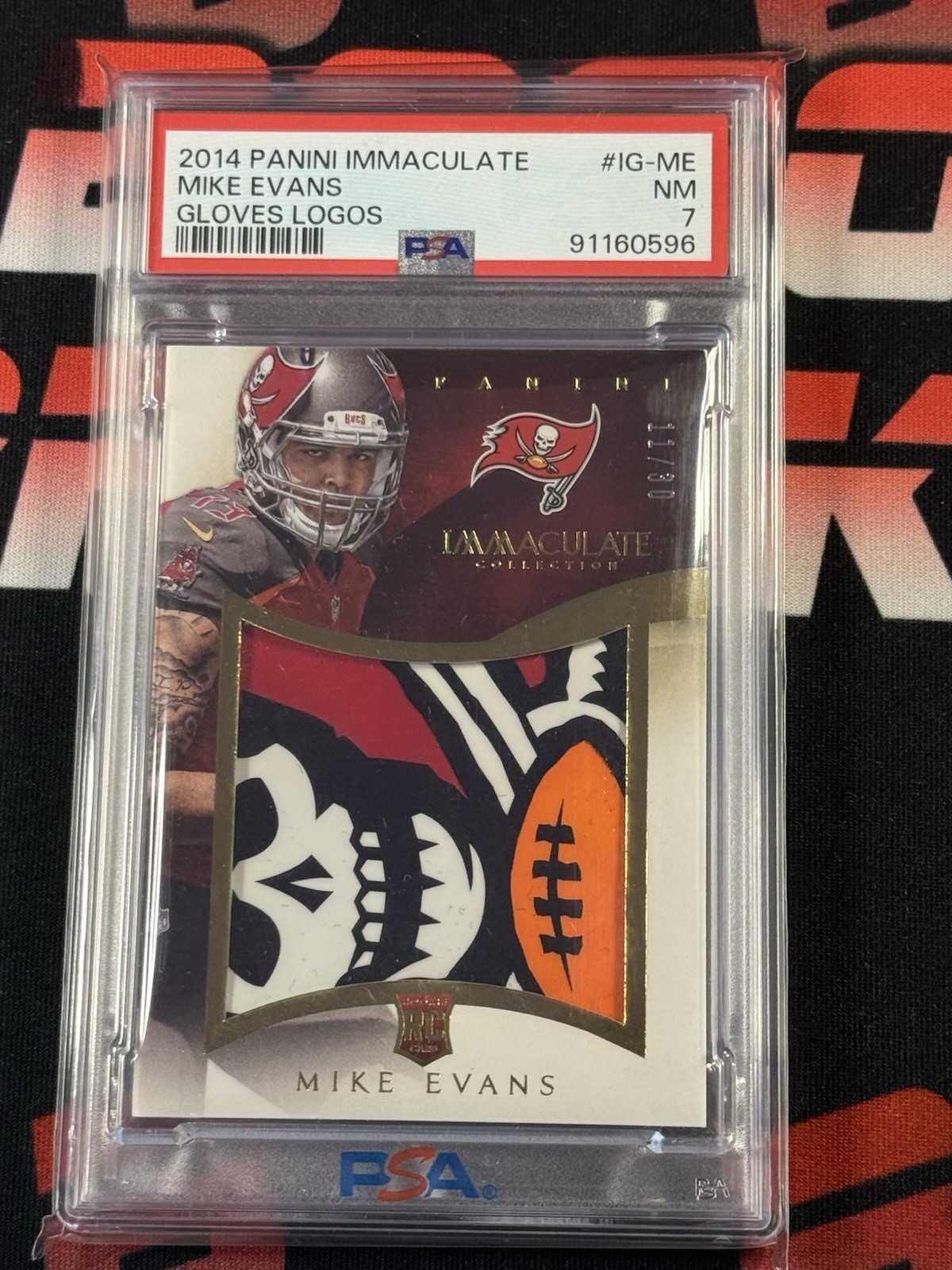 Mike Evans Panini Immaculate Gloves Logos #IGME Team Logo