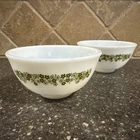 2 Vintage Pyrex Mini Custard Cups 770 Spring Blossom Crazy Daisy Rice Bowl HTF