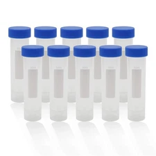 Kesell 50ml Polypropylene Screw Top Self Standing Base Centrifuge Tube with... 