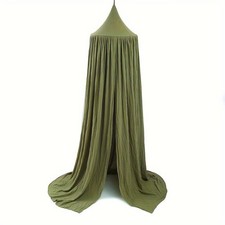 Cotton Kids Bed Canopy, Nursery Room Baby Crib Hanging Curtain Mosquito Net H...