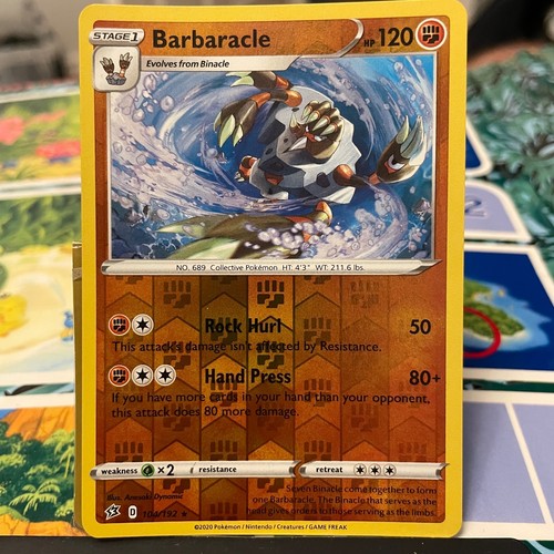 Barbaracle 104/192 Rare Rebel Clash Pokemon Reverse Holo Near Mint