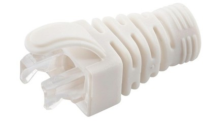 MicroConnect CONB65W Zugentlastungsmanschette - Weiß, 6,5 mm, 100 Stück, Cat5e/Cat6/Cat6A