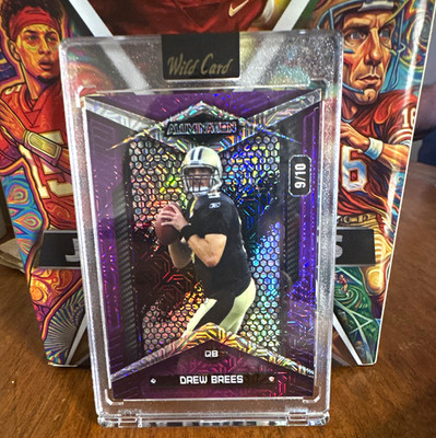 Wild Card Alumination Drew Brees Just the Hits Saints NFL Card JHBC-DB /10