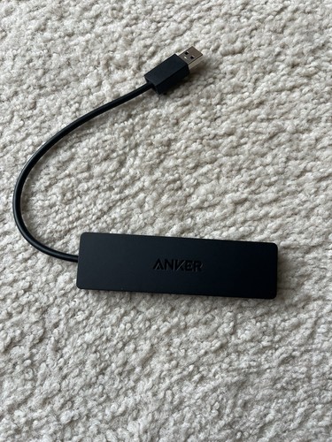 Anker A7516 0.7 ft 4-Port USB 3.0 Ultra Slim Data Hub - Black
