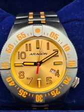Aragon A046ORG Orange Dial Bioluminescence NH35  Automatic 50mm Mens Watch