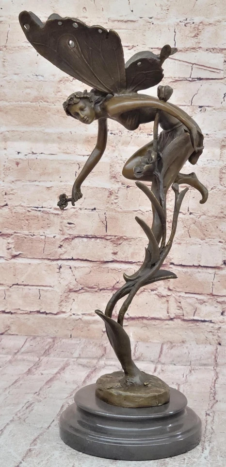 Collectible/Gift Original Cesaro Fantasy Fairy Art Bronze Sculpture Figure Decor - Image 3 of 4