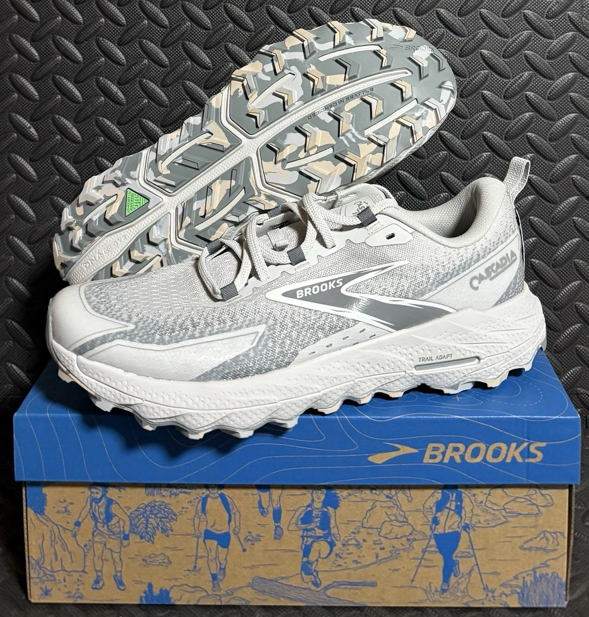 Brooks Cascadia 18 Trail Running Shoes Oyster Coconut 110426  display picture 3