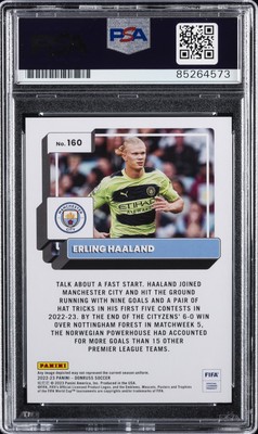 ERLING HAALAND SIGNED AUTOGRAPHED TRADING CARD PSA DNA AUTO 10
