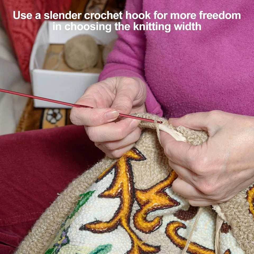 Confezione Da 14 Misure Set Di Uncinetti in Alluminio Multicolore Set Ferri Da M - Immagine 4 di 4