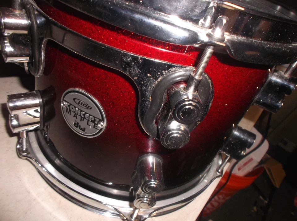 PDP Pacific By DW Concept Maple Red Tom Drum 12 by 9 - Image 2 of 4