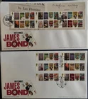 2 GB QE2  FIRST DAY COVERs JAMES BOND and MINISHEET JANUARY 2008