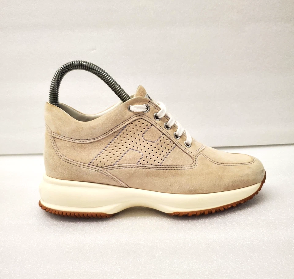 Zapatilla deportiva Hogan Interactiva Mujer Gamuza Beige Lujo Hogan Mujer H Perforada 36 6 Foto 2 de 4