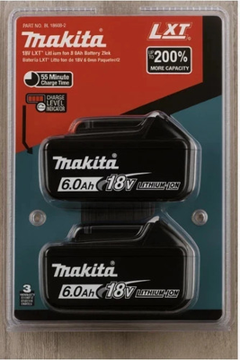 #ad Makita BL1860B 2 18V LXT Lithium Ion 6.0 Ah Battery Pack of 2 $84.59