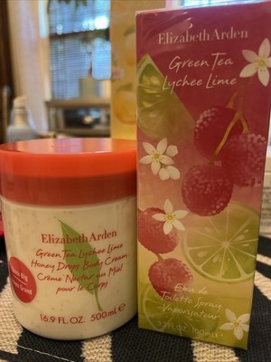 Elizabeth Arden Green Tea Lychee Lime Eau De Toilette & Body Cream! 16.9/3.3 New
