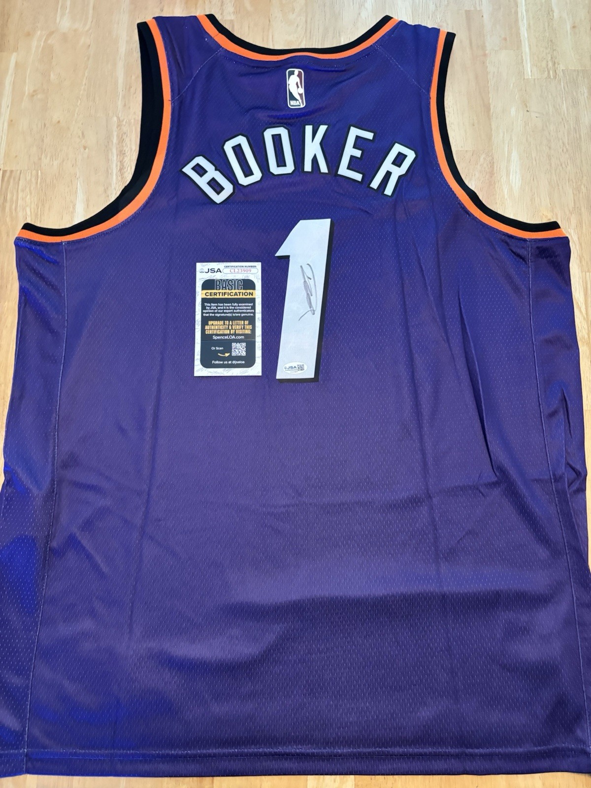 Devin Booker Signed Autographed Phoenix Suns Jersey JSA COA 