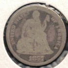 1877-CC US SEATED LIBERTY DIME FREE SHIPPING