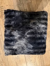 Kissenhülle Fell Imitat 5 Stück schwarz grau leicht bräunlich 45x45 cm