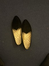 Birdies Heron Ballet Flat Black Velvet Pointed Toe Cushioned Size 8