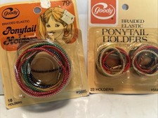 Vintage Goody Ponytail Holders Braided Elastic 5685 5683