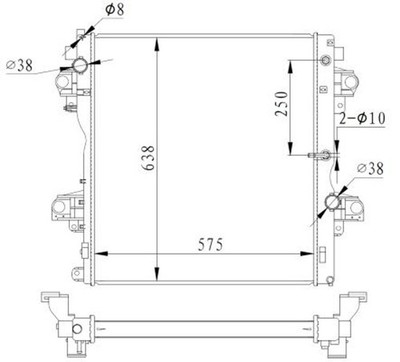 NRF Motorkühler Wasserkühler 550018 Aluminium für TOYOTA LAND CRUISER PRADO 7 up