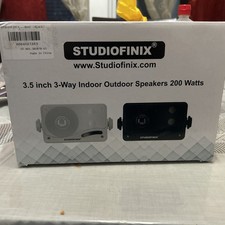 2X Studiofinix Indoor/Outdoor Speakers Waterproof 3.5 3-Way 200 Watts BLACK