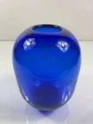Blenko 8016S 8-1/2” Glass Vase in Sapphire Blue Don Shepherd