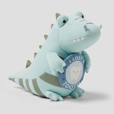 Pillowfort 12" Mint Green Alligator I Lost A Tooth Kids' Plush Milestone Animal