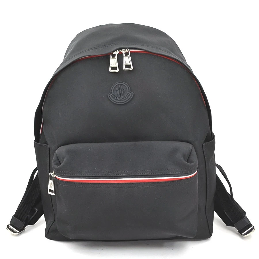 Moncler — Auth MONCLER Backpack Black Nylon/Silvertone - h32243i