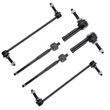 6pcs Front Inner and Outer Tie Rods Sway Bars for 2011- 2017 2018 Ford Explorer