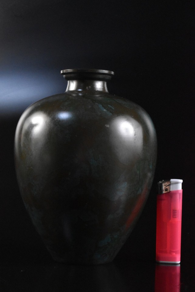 K6510 Japanese Casting copper Shapely FLOWER VASE Ikebana eBay