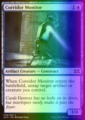 MTG Magic the Gathering Corridor Monitor (46/415) Double Masters LP FOIL
