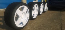 Fifteen 52 Tarmac 17x7.5 With 4x108 Bolt Pattern Rally White With New Tires