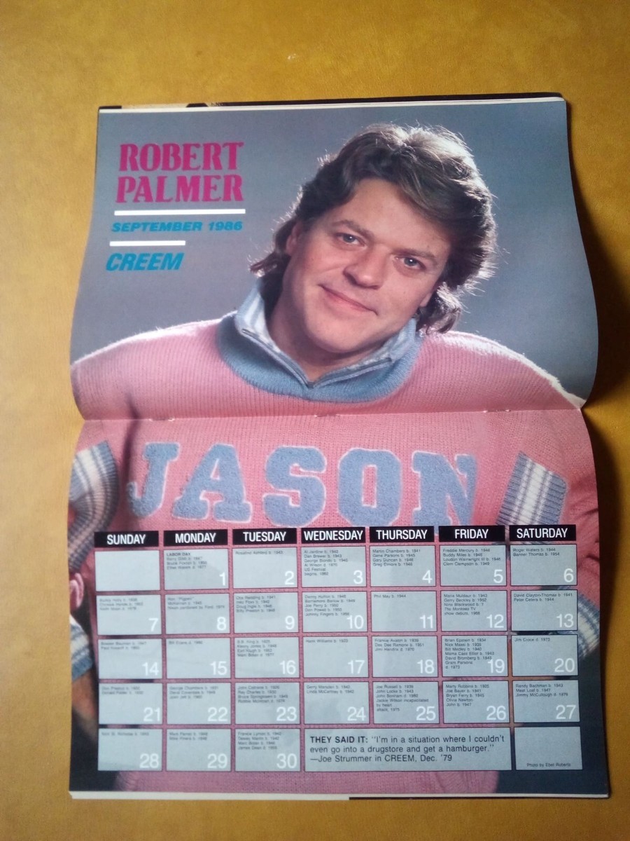Creem Magazine September 1986- Bob Seger, Robert Palmer calendar,  Replacements | eBay