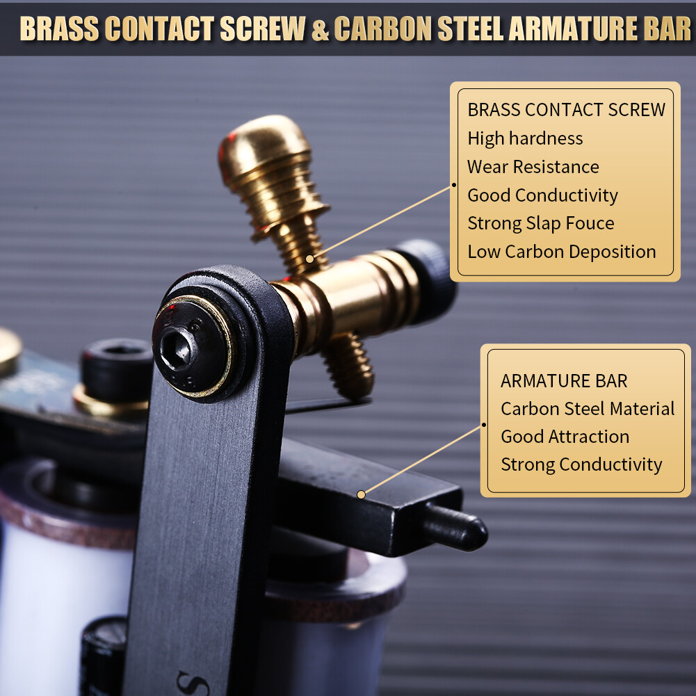 Mummy 8 Wrap Coils Tattoo Machine For Liner And Shader Iron Frame