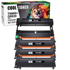 1 DR630 Drum 3 TN660 Toner Compatible With Brother MFC-L2740DW L2700DW L2380DW