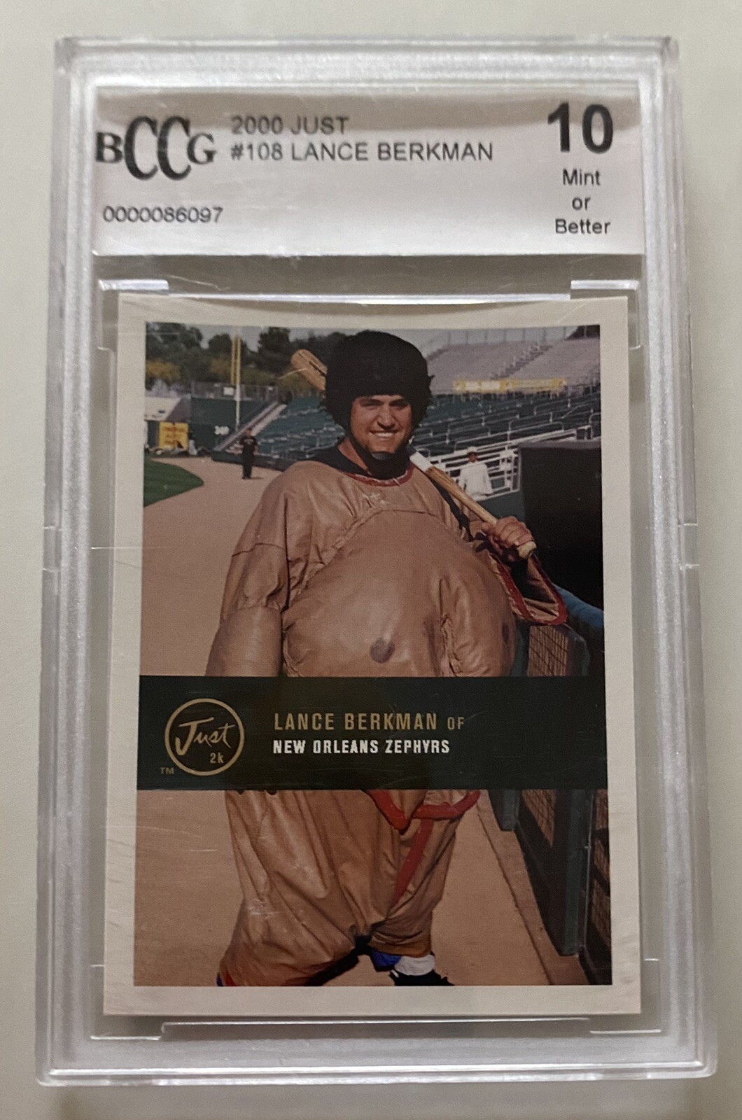 2000  Just Lance Berkman #108 BCCG Mint. Minor League. Rookie Card.
