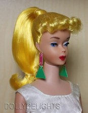 Reproduction Swirly Cue, Q, Que Earrings Jewelry Made For A MOD Vintage Barbie 