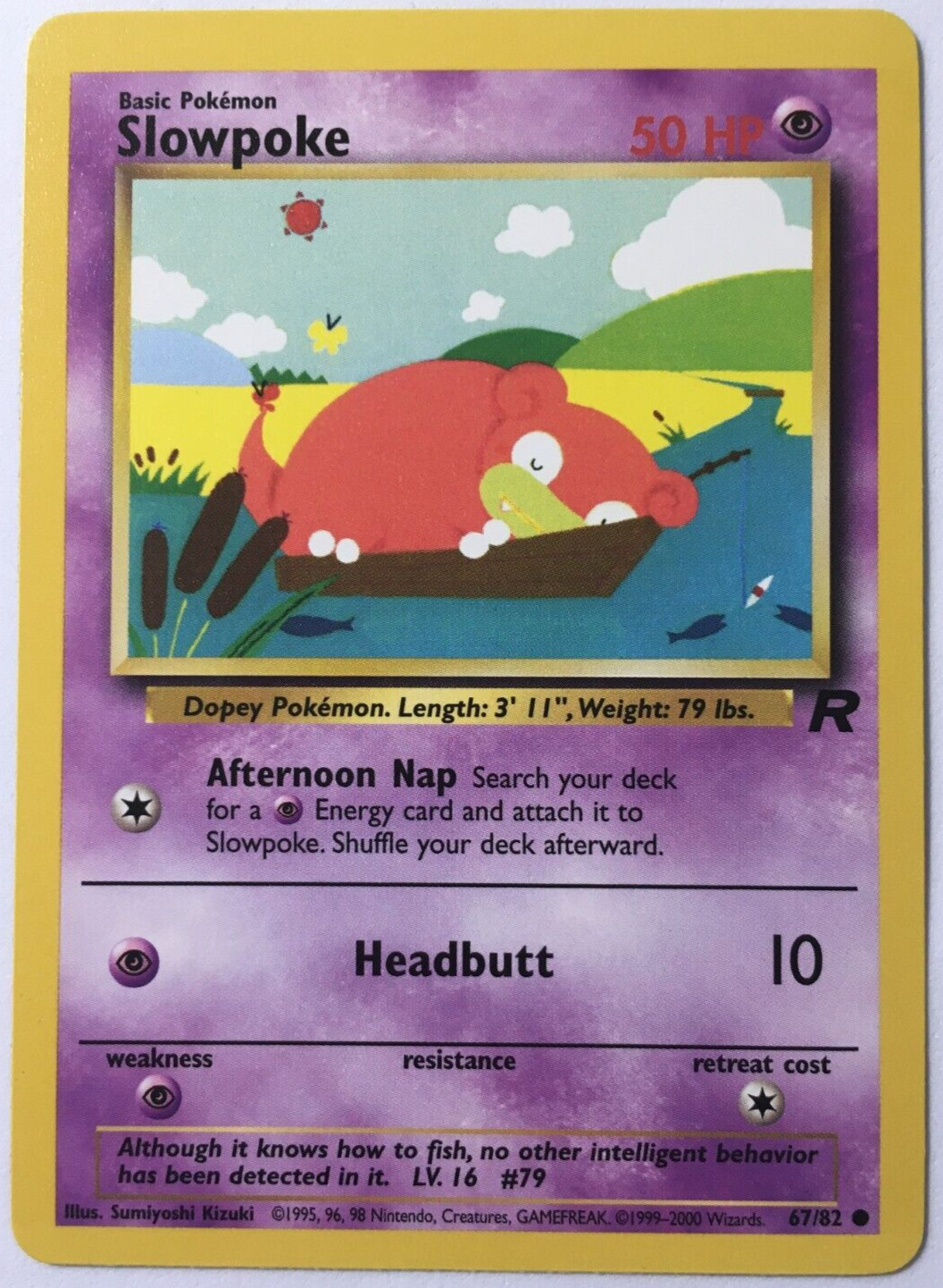 POKEMON SLOWPOKE 67/82 TEAM ROCKET COMMON NEAR MINT