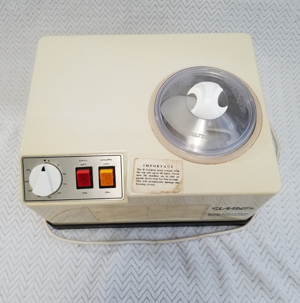 TESTED Simac IL Gelataio 800 Ice Cream Boy Gelato Maker TESTED Simac IL Gelataio 800 Ice Cream Boy Gelato Maker