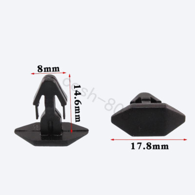 10pcs Black Rear Hood Cowl Weatherstrip Retainer Clips for