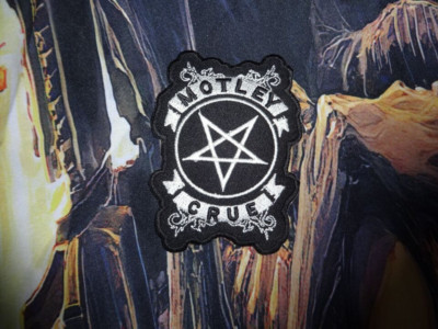 MOTLEY CRUE Shape Patch Gestickt Glam Hair Metal Skid Row Dokken x