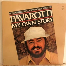 PAVAROTTI           LP       MY  OWN  STORY   ( PHOTO CARD INSERT )