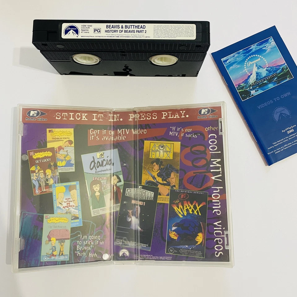 Beavis and Butthead VHS Video History of Beavis Part II MTV VHS Video Tape 2000 - Image 4 of 4