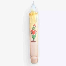 Grinch Battery Taper Candle with Timer