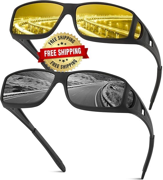 Night Vision Driving Glasses for Day and Night Use